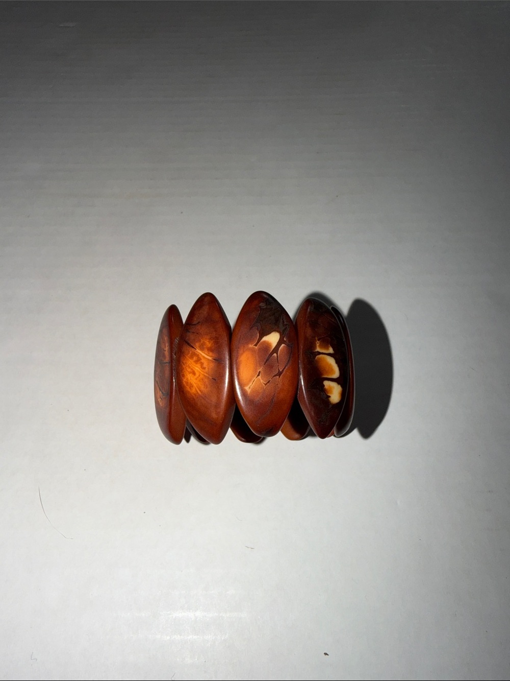 Women's Brown Marbled Stretch Bracelet - Natural Tone